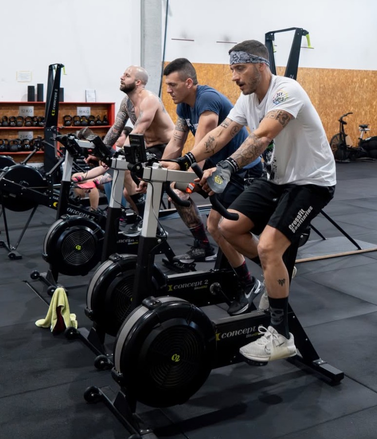 Atleta impegnato in lavoro endurance